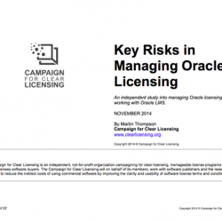 92% of customers say that Oracle does not clearly communicate licensing changes