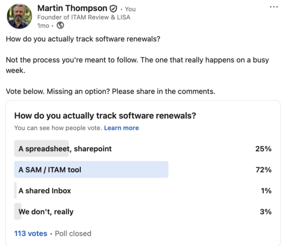 Software renewals